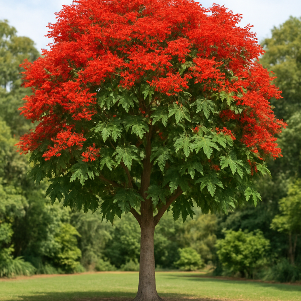 Arbre de feu, Brachychiton Acerifolius - Arbre de feu, Brachychiton Acerifolius
