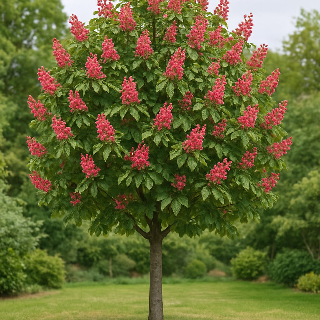 Marronnier à fleurs rouges, Aesculus Carnea Briotii - Marronnier à fleurs rouges, Aesculus Carnea Briotii